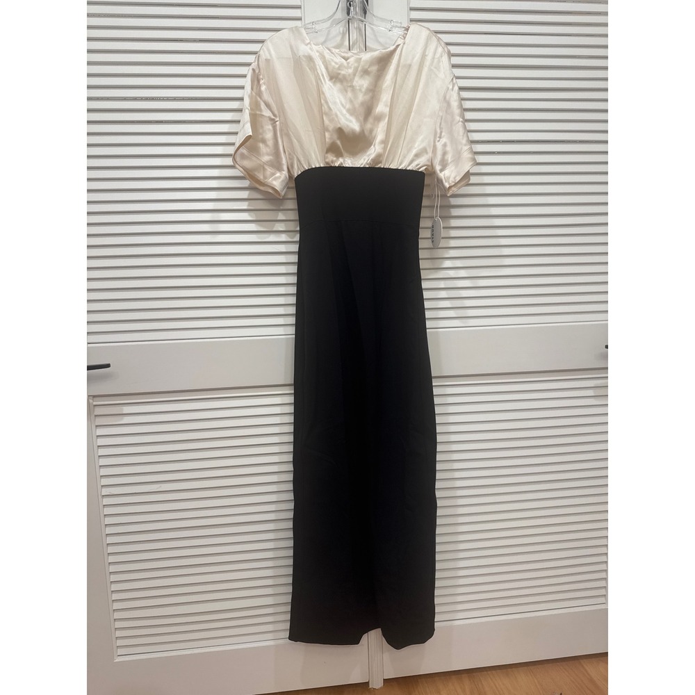STAUD Black and Cream Maxi Dress - Picture 6 of 7